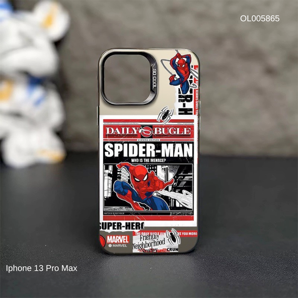 Ốp IP 13 Pro Max dẻo nhám in Spider - Man