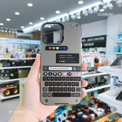 Ốp IP 11 Pro nhám bạc in Màn hình trái tim