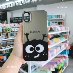 Ốp IP Xs Max nhám bạc Than đen Happy