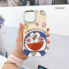 ** Ốp IP 11 Pro Max Silicon in Doraemon nền trắng