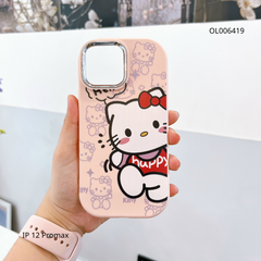 ** Ốp IP 12 Pro Max Silicon in Kitty áo Happy