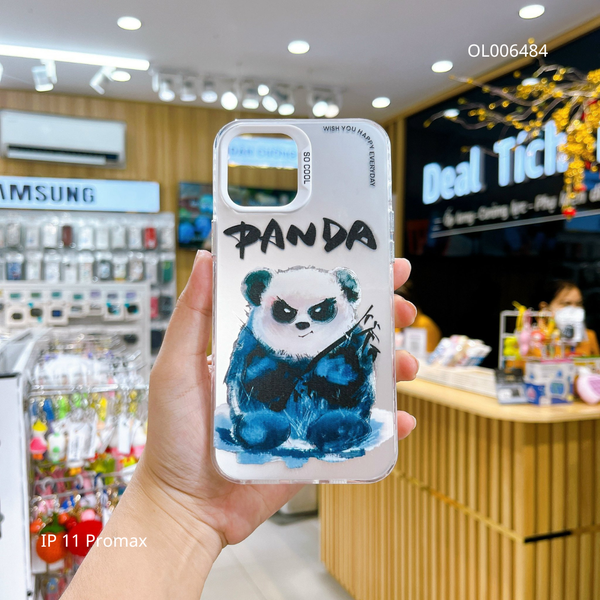 ** Ốp IP 11 Pro Max nhám bạc in Panda