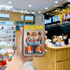 ** Ốp IP 11 6.1 nhám bạc in Tiger