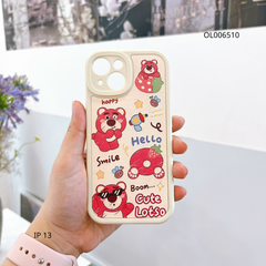 ** Ốp IP 13 6.1 Vân da sần in Cute Lotso