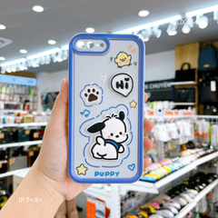 Ốp IP 7+ dẻo đính Pochacco viền nổi