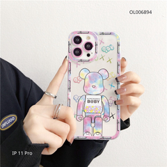 Ốp IP 11 Pro dẻo trong Bearbrick Baby loang màu