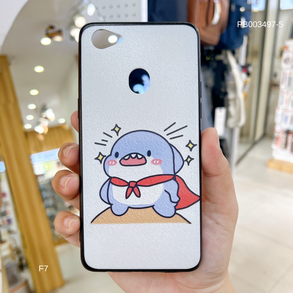 Ốp Oppo F7 dẻo in 3D baby shark