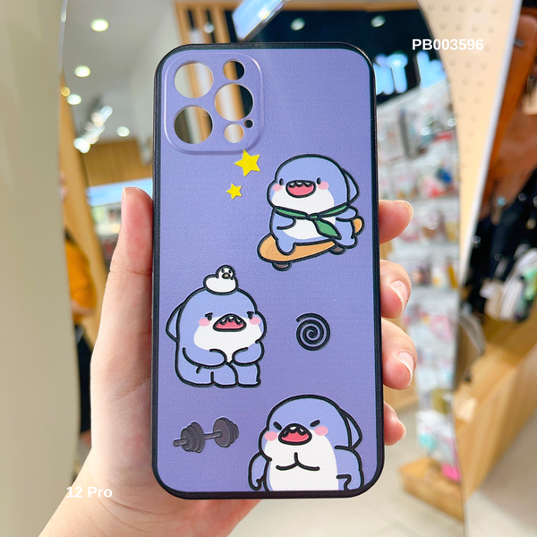 Ốp IP 12 Pro 6.1 dẻo in 3D baby shark tập tạ