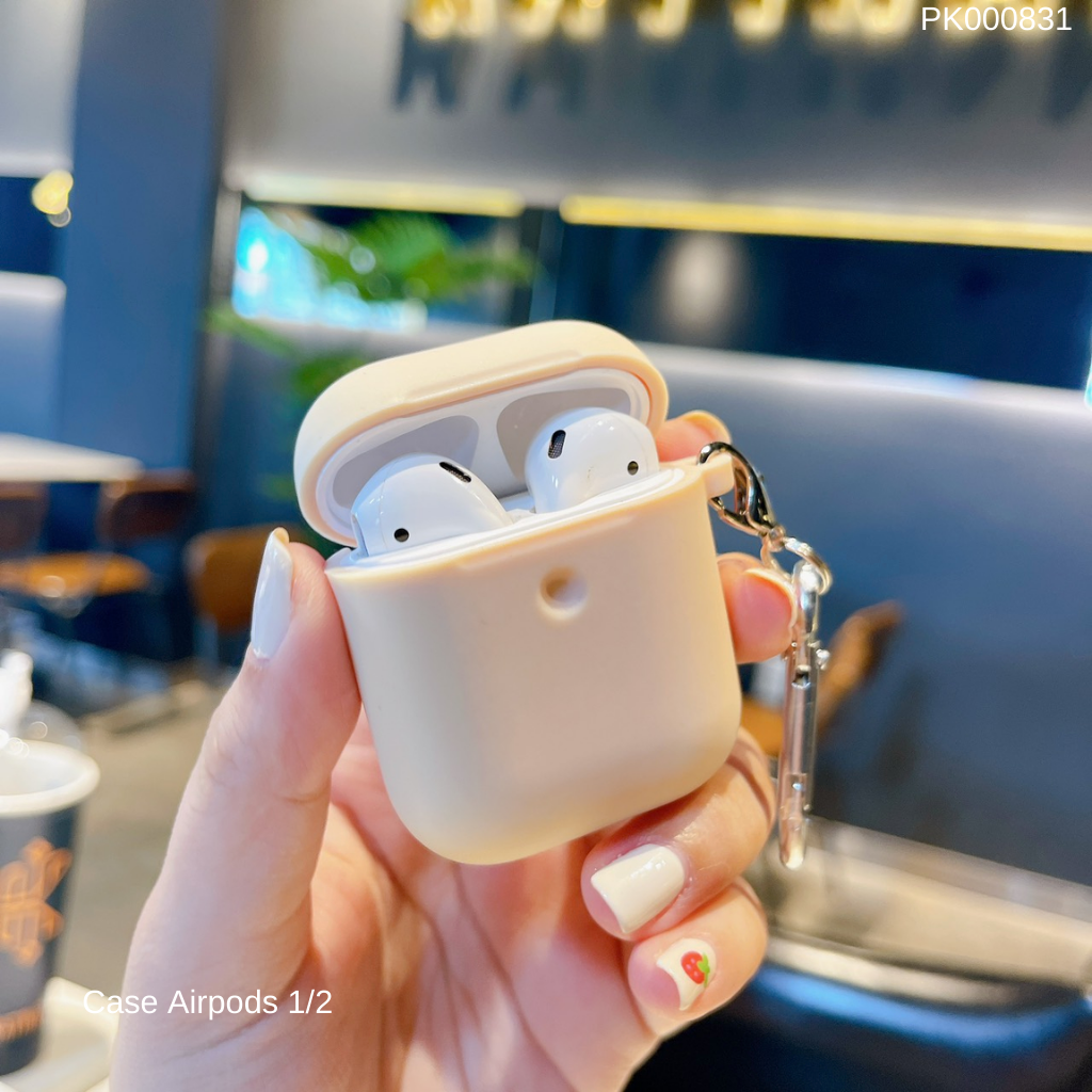 ** Case Airpods 1/2 silicon kèm móc khóa