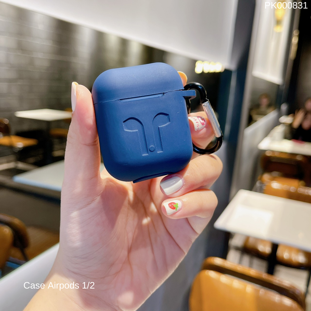 ** Case Airpods 1/2 silicon kèm móc khóa