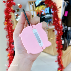 ** Case Airpods 3 dẻo mặt heo hồng