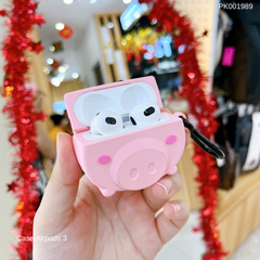 ** Case Airpods 3 dẻo mặt heo hồng