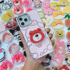 ** Popsocket Hình To Mặt Lotso hồng đậm