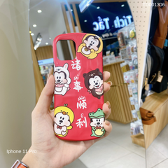 ** Ốp IP 11 Pro Tsum Tsum đầu tròn vân gồ ghề