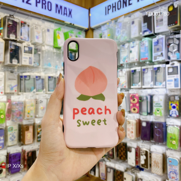 Ốp IP X PEACH một và nhiều đào vân gồ ghề