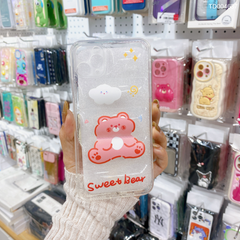 Ốp IP 11 Pro Max Sweet Bear lưng phao gợn sóng