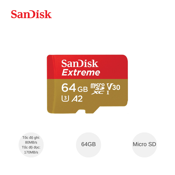 Thẻ nhớ Sandisk Extreme 4K 64G
