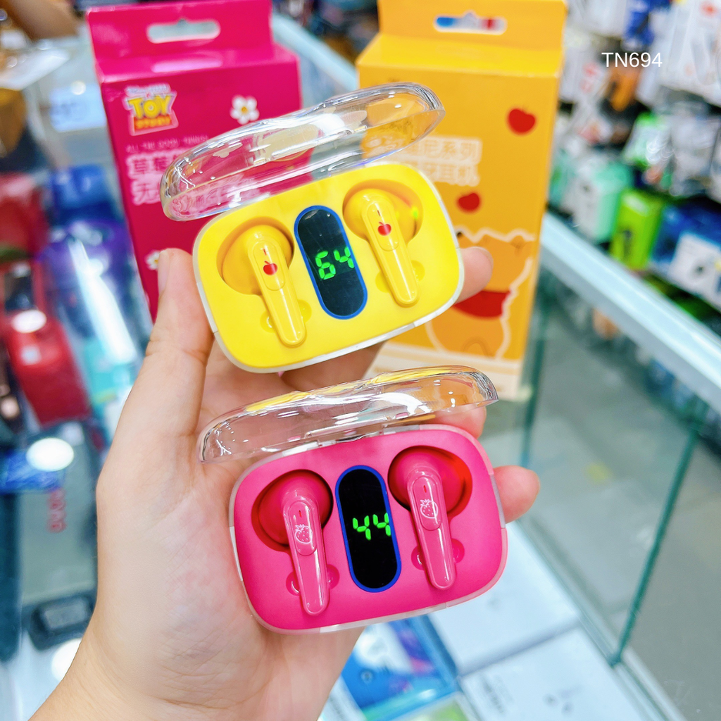 Tai nghe bluetooth in hình Gấu Lotso