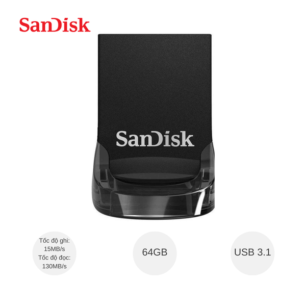 USB Sandisk Ultra Fit 3.0 64G CZ430
