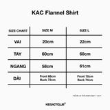  Áo Sơmi Sọc caro màu xanh Nam dài Tay | KAC FLANNEL SHIRT 