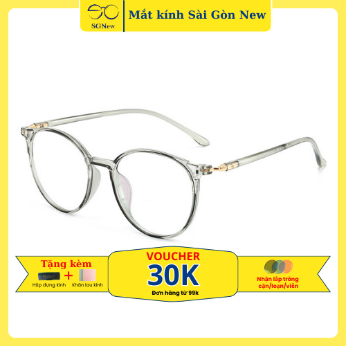 Gọng kính Nhựa dẻo Tròn Nam nữ Unisex SGNew 513