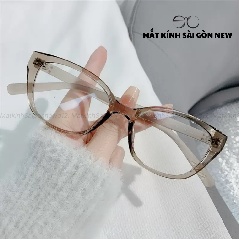 Gọng kính Kim loại Mắt mèo Dáng góc cạnh Nam Nữ Unisex SGNew 23022