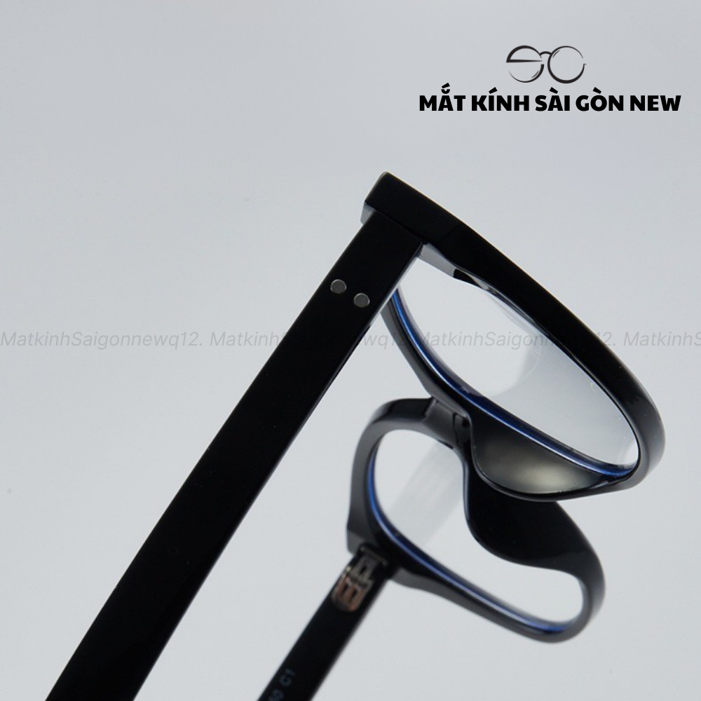 Gọng kính Kim loại Mắt mèo Dáng góc cạnh Nam Nữ Unisex SGNew 23022