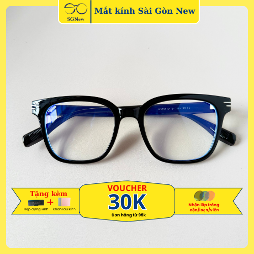 Gọng kính Nhựa dẻo Vuông Nam nữ Unisex SGNew 3851