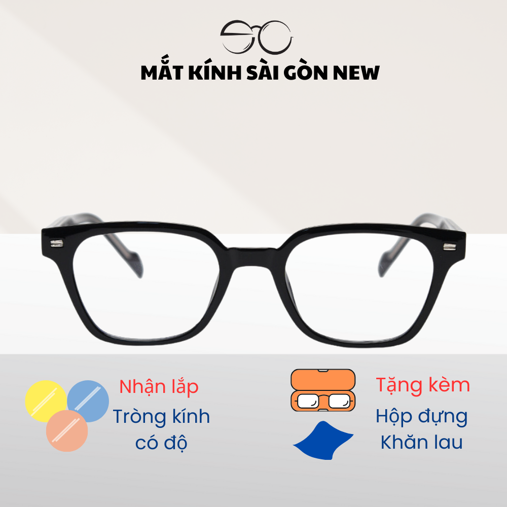Gọng kính Nhựa dẻo Vuông Trendy Nam nữ Unisex SGNew 9147