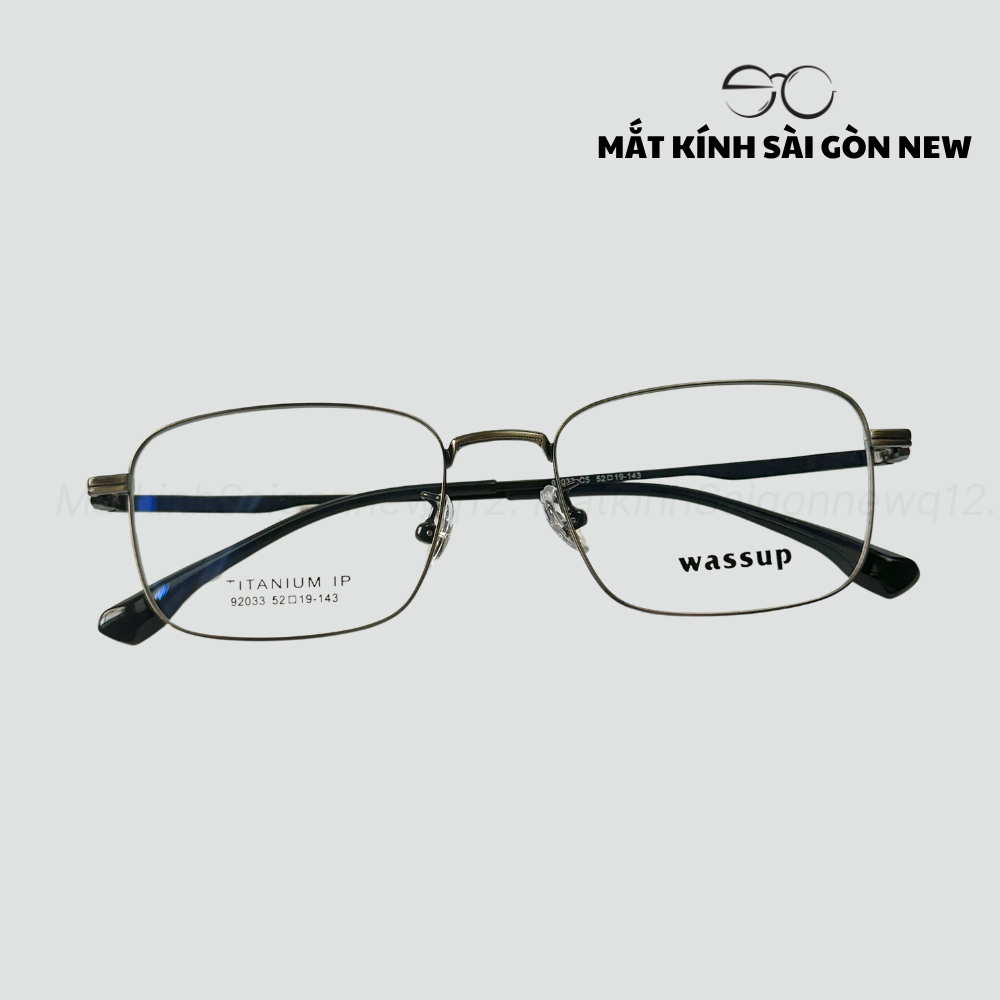 Gọng kính Titanium Vuông Viền mảnh Không rỉ sét Nam Nữ Unisex SGNew 92033