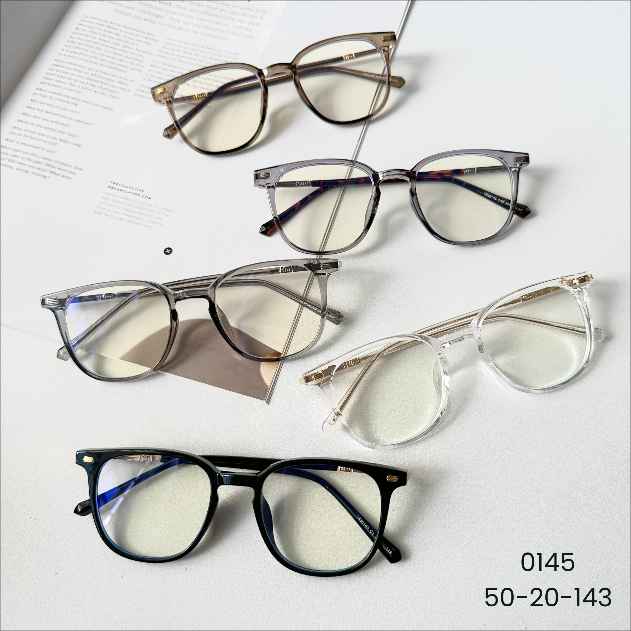 Gọng kính Nhựa dẻo Vuông bầu Nam Nữ Unisex SGNew 0145