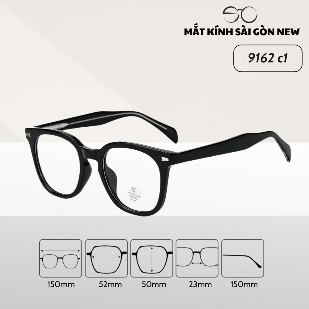 Gọng kính Nhựa dẻo Lõi Kim loại gọng kính Nam cao cấp SGNew 9162