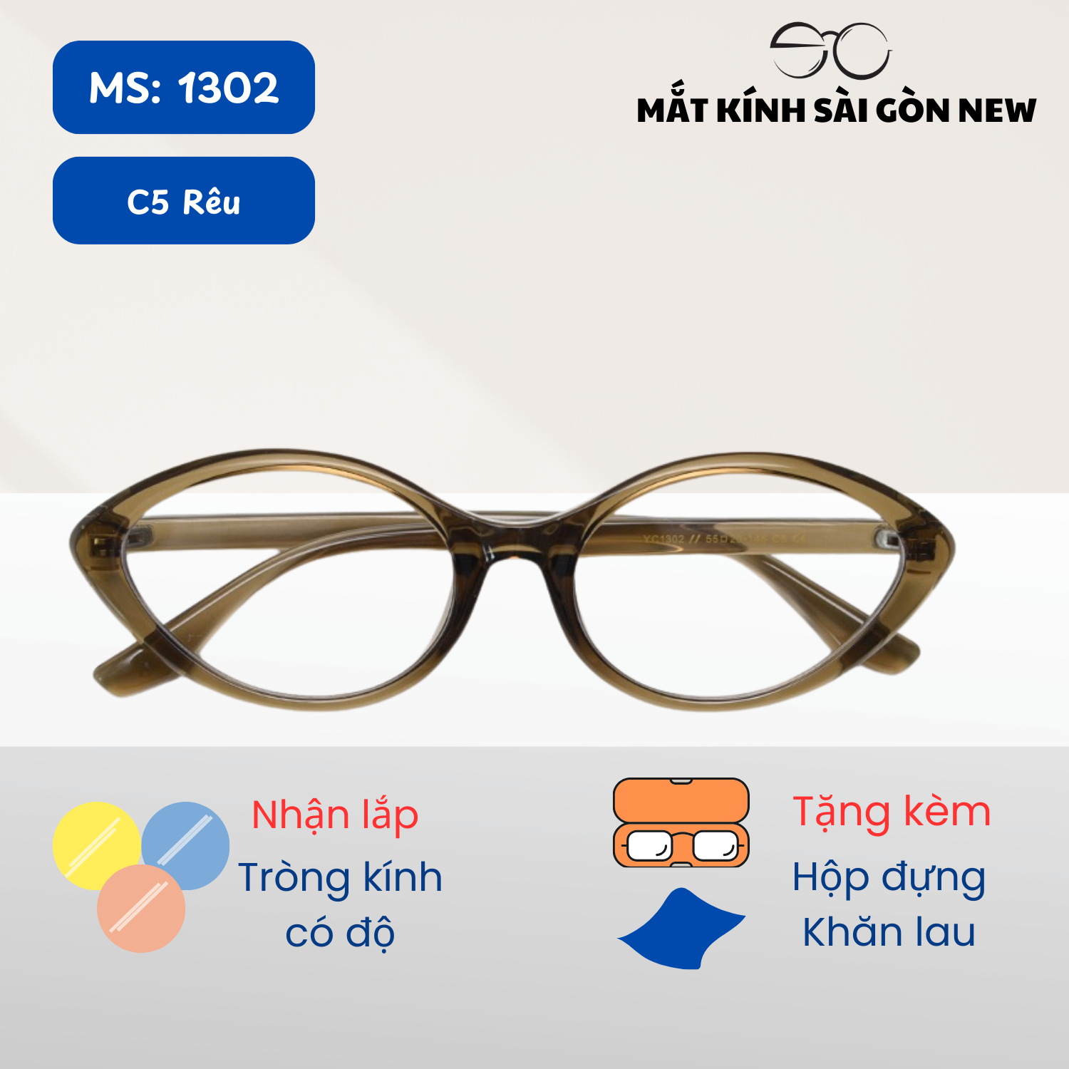 Gọng kính Mắt mèo Nhựa dẻo SGNew 1302