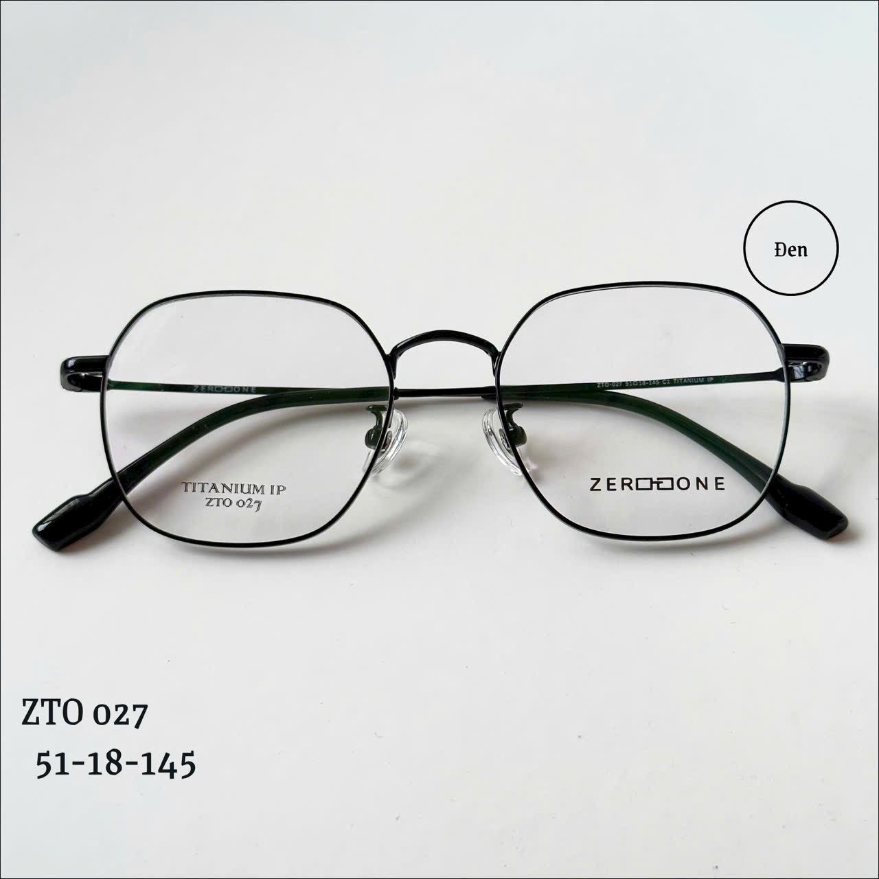 Gọng kính Titanium Tròn đa giác Viền mảnh Không rỉ sét Nam Nữ Unisex SGNew Zto027