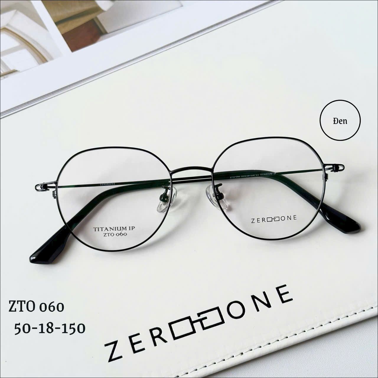 Gọng kính Titanium Tròn đa giác Viền mảnh Không rỉ sét Nam Nữ Unisex SGNew Zto060