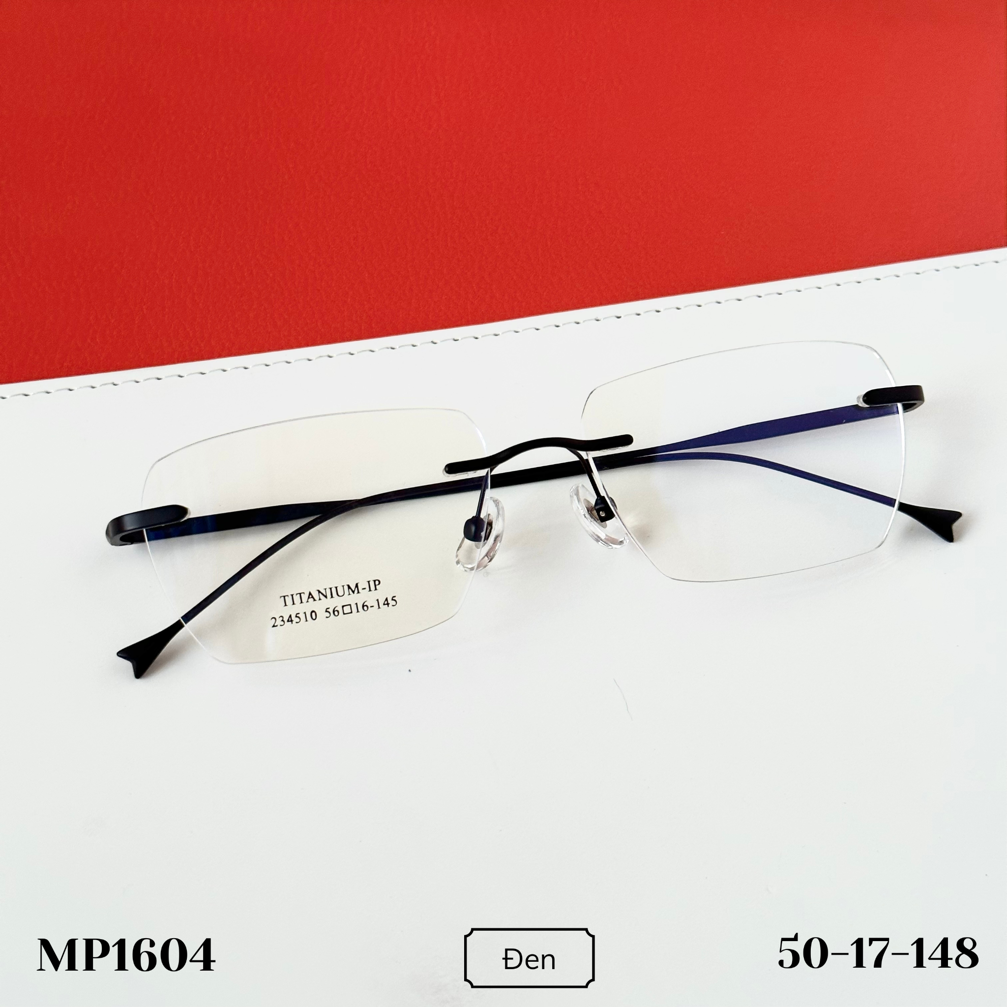 Gọng kính khoan Không viền Titanium Không rỉ Nam Nữ Unisex SGNew 4510