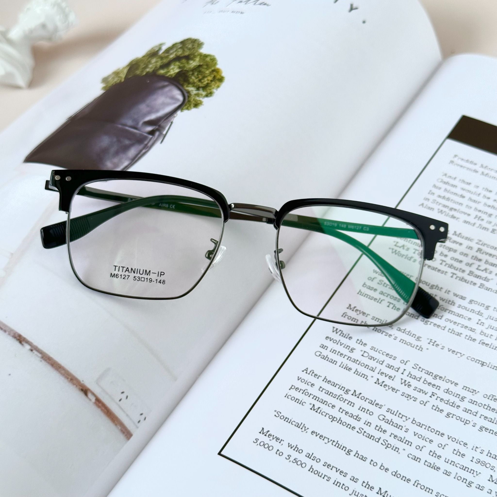 Gọng kính Mí Titanium Clubmaster SGNew 6127