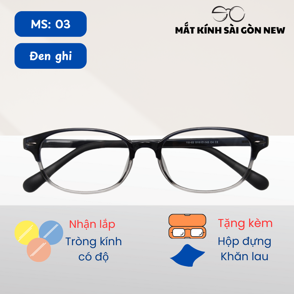 Gọng kính Nhựa dẻo Nữ Thời trang Vintage SGNew 03