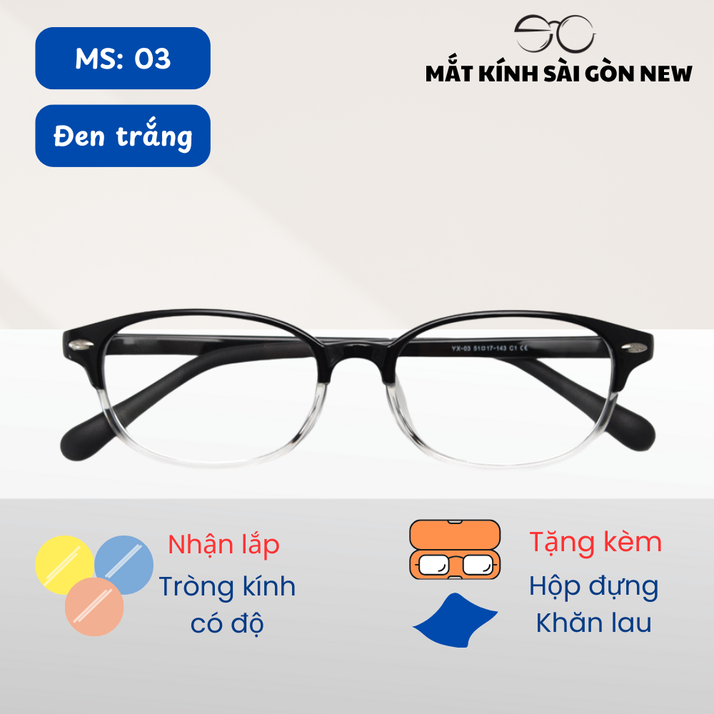 Gọng kính Nhựa dẻo Nữ Thời trang Vintage SGNew 03