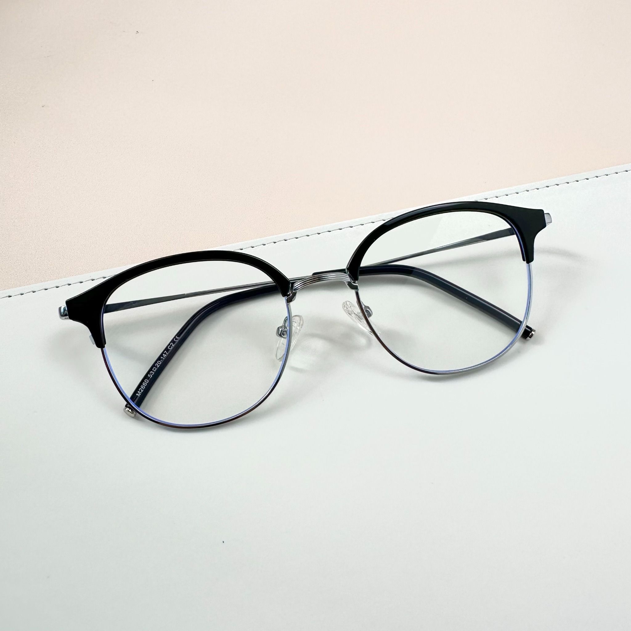 Gọng kính Mí Kim loại x Nhựa dẻo Nam Nữ Unisex SGNew 2660 Hàn Quốc