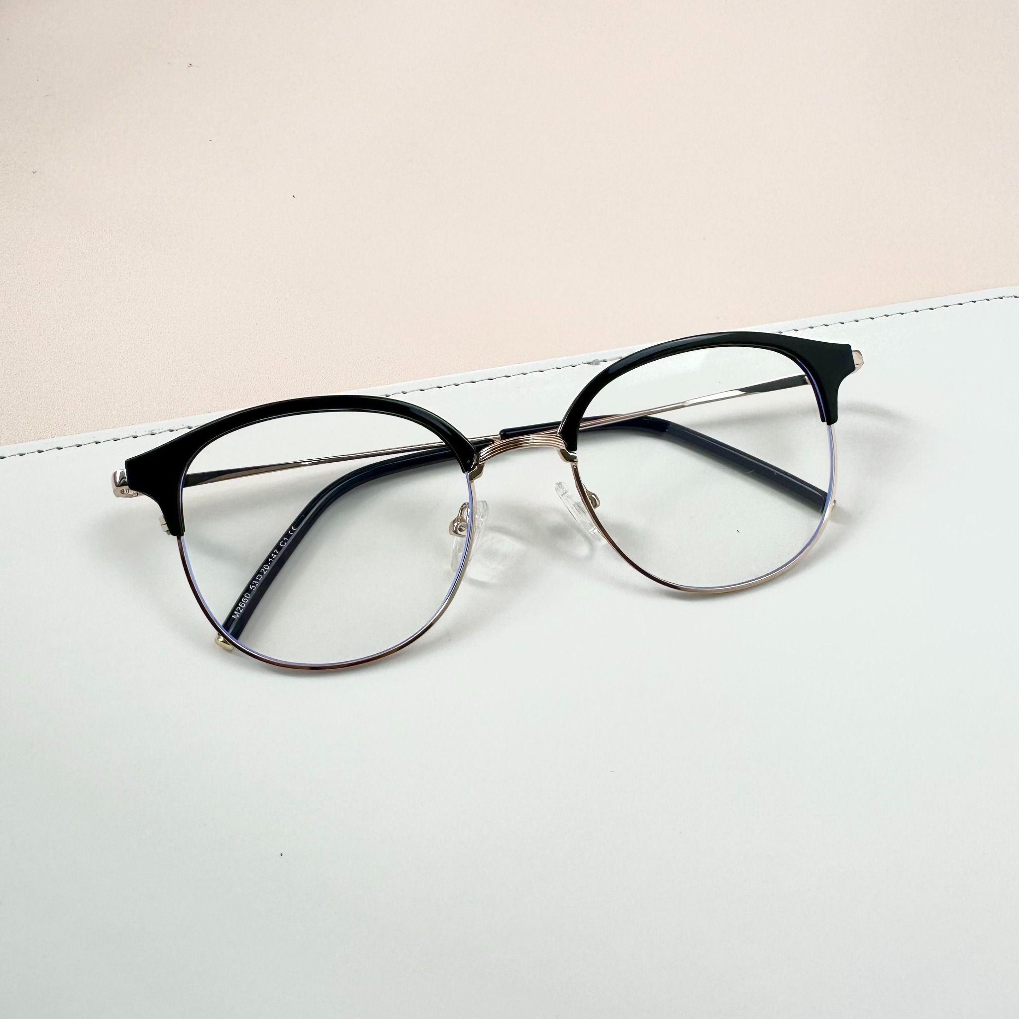 Gọng kính Mí Kim loại x Nhựa dẻo Nam Nữ Unisex SGNew 2660 Hàn Quốc