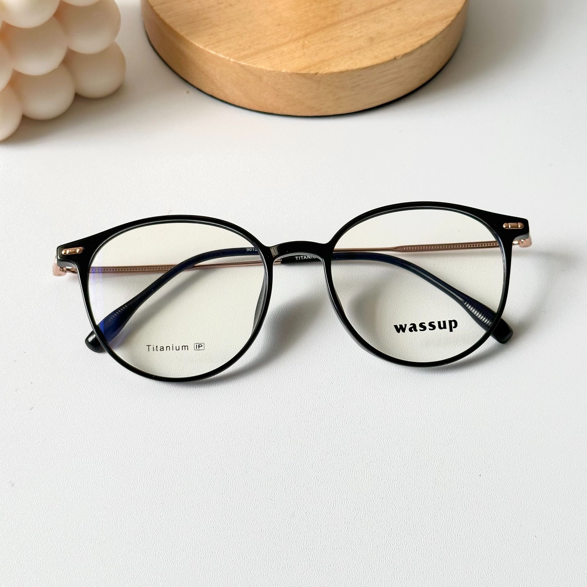 Gọng kính Titannium Tròn Nam Nữ Unisex SGNew 90128 Hàn Quốc