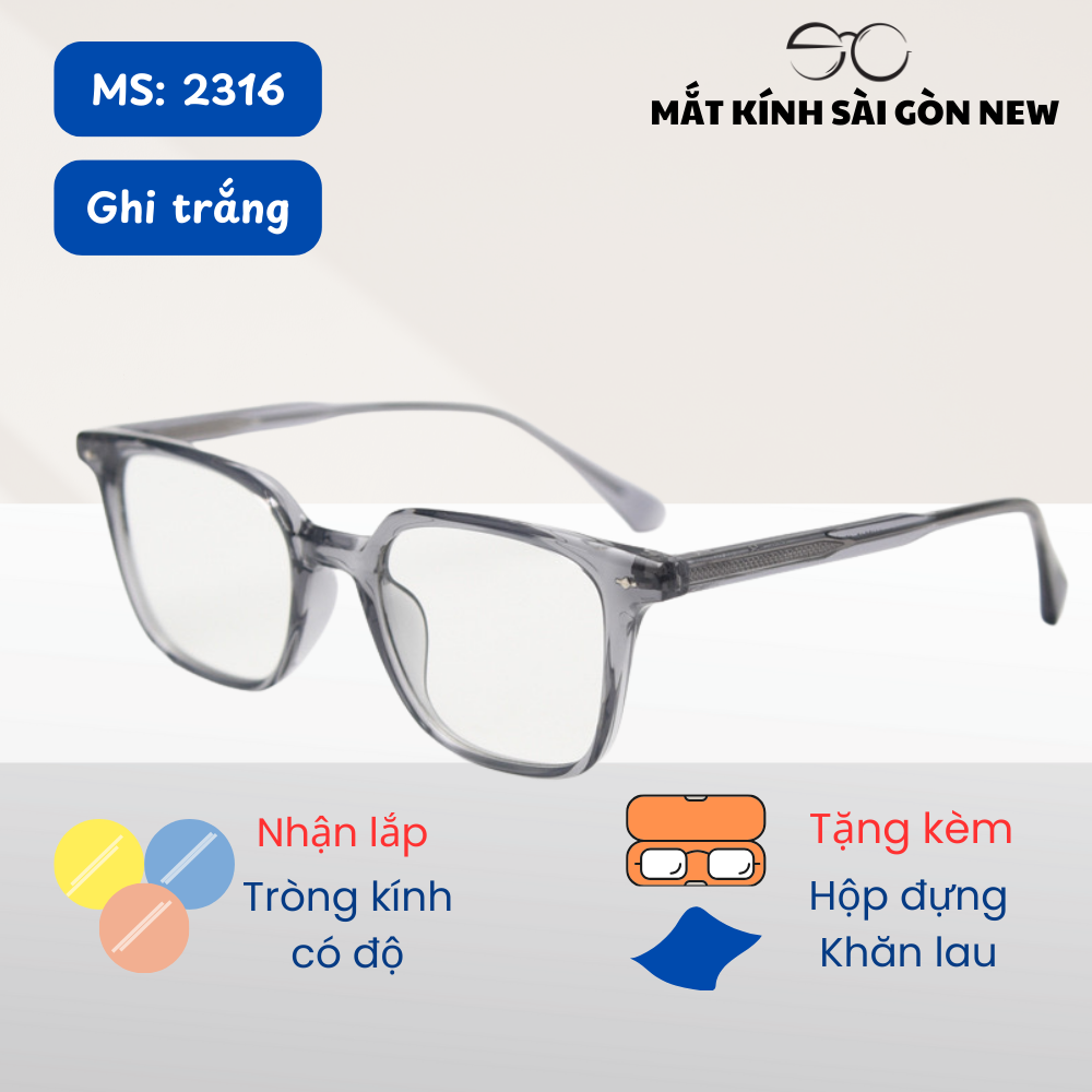 Kính cận Nhựa dẻo Lõi Kim loại Nam nữ Unisex SGNew 2316