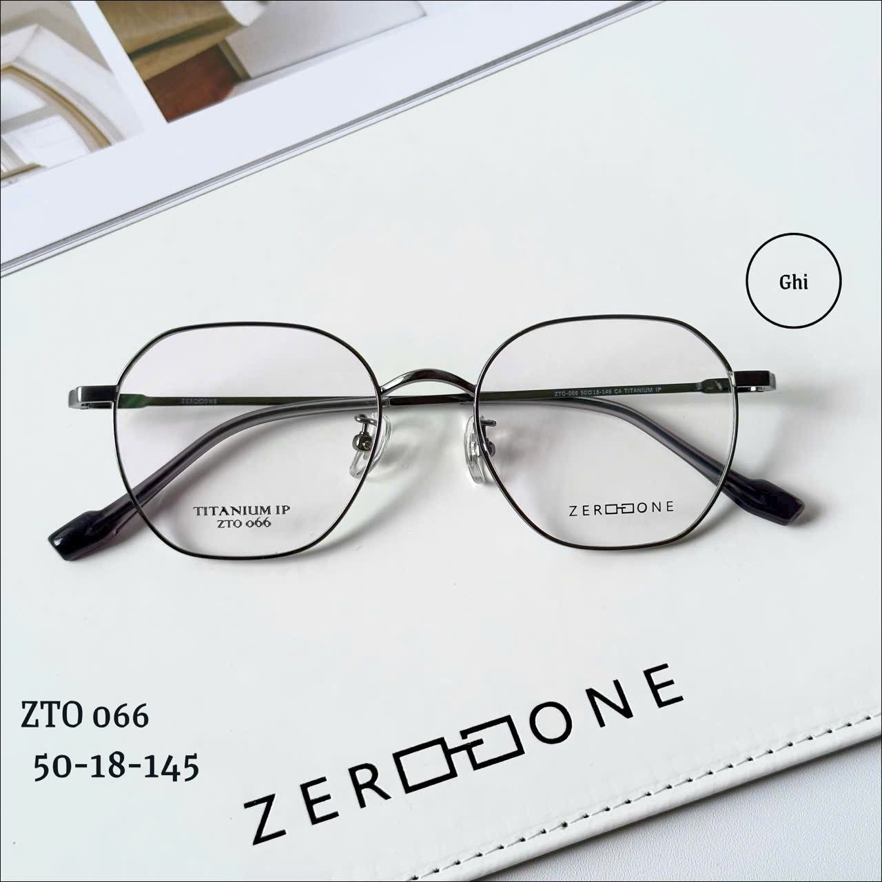 Gọng kính Titanium Tròn đa giác Viền mảnh Không rỉ sét Nam Nữ Unisex SGNew Zto066