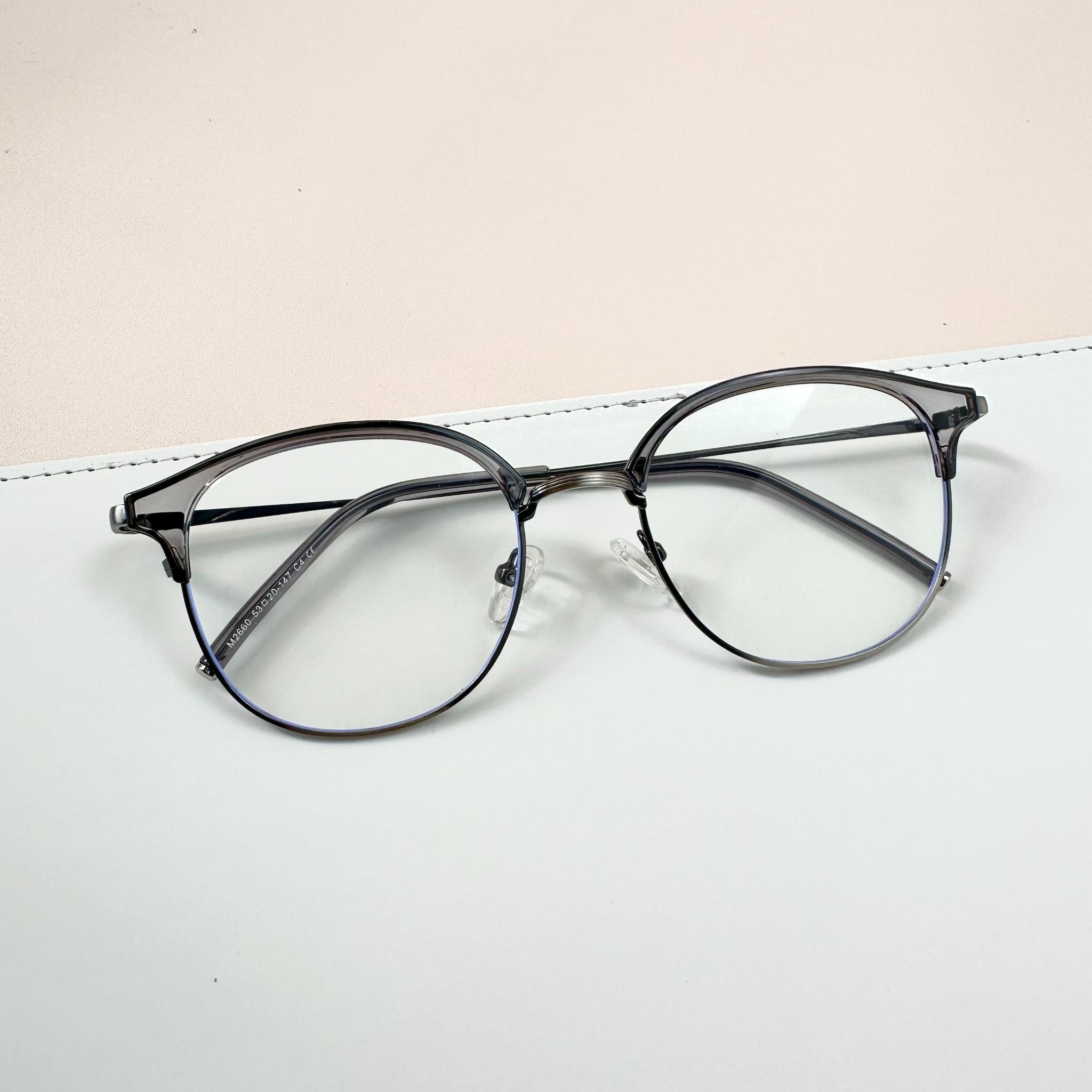 Gọng kính Mí Kim loại x Nhựa dẻo Nam Nữ Unisex SGNew 2660 Hàn Quốc