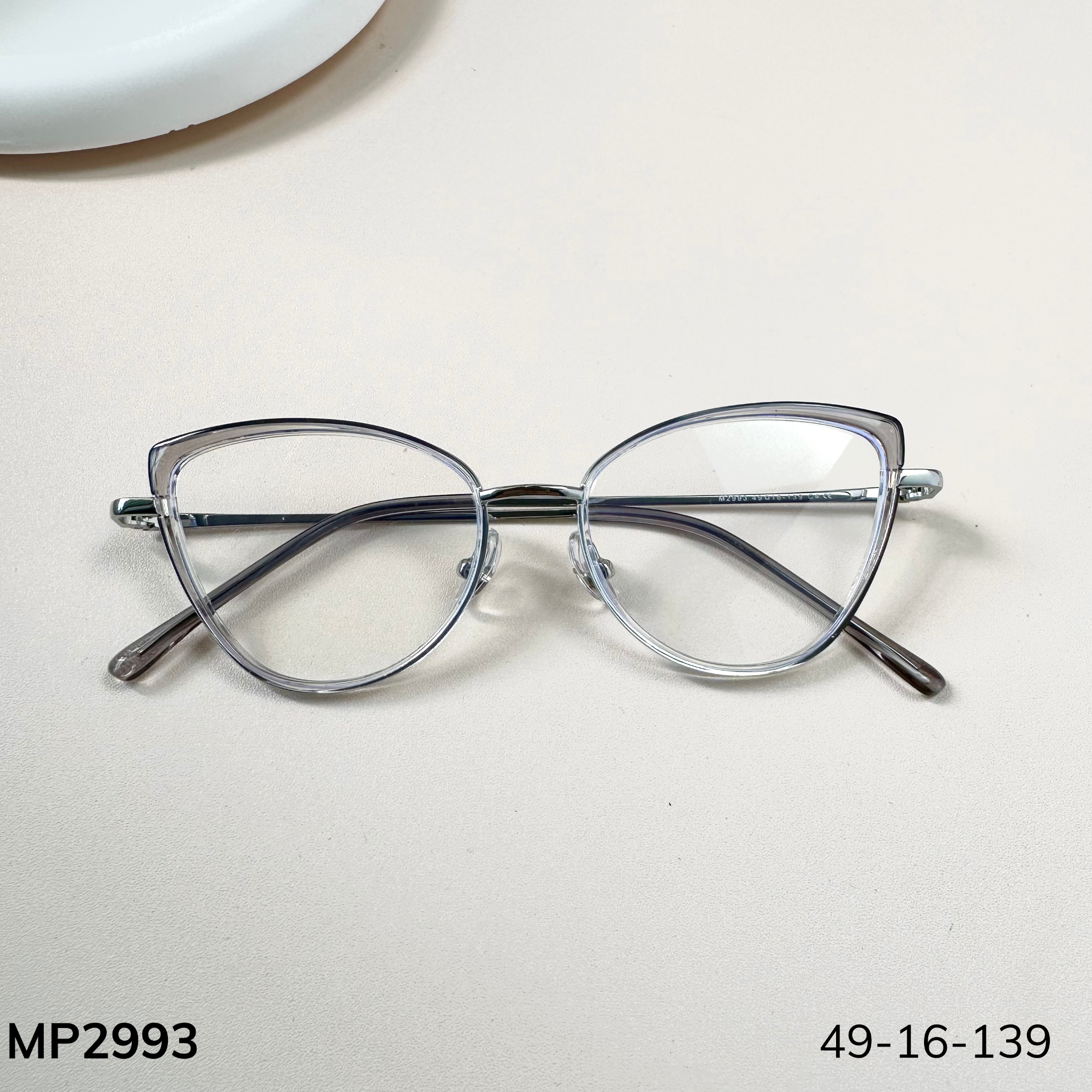 Gọng kính Kim loại x Nhựa dẻo Mèo nhỏ Nam Nữ Unisex SGNew 2993