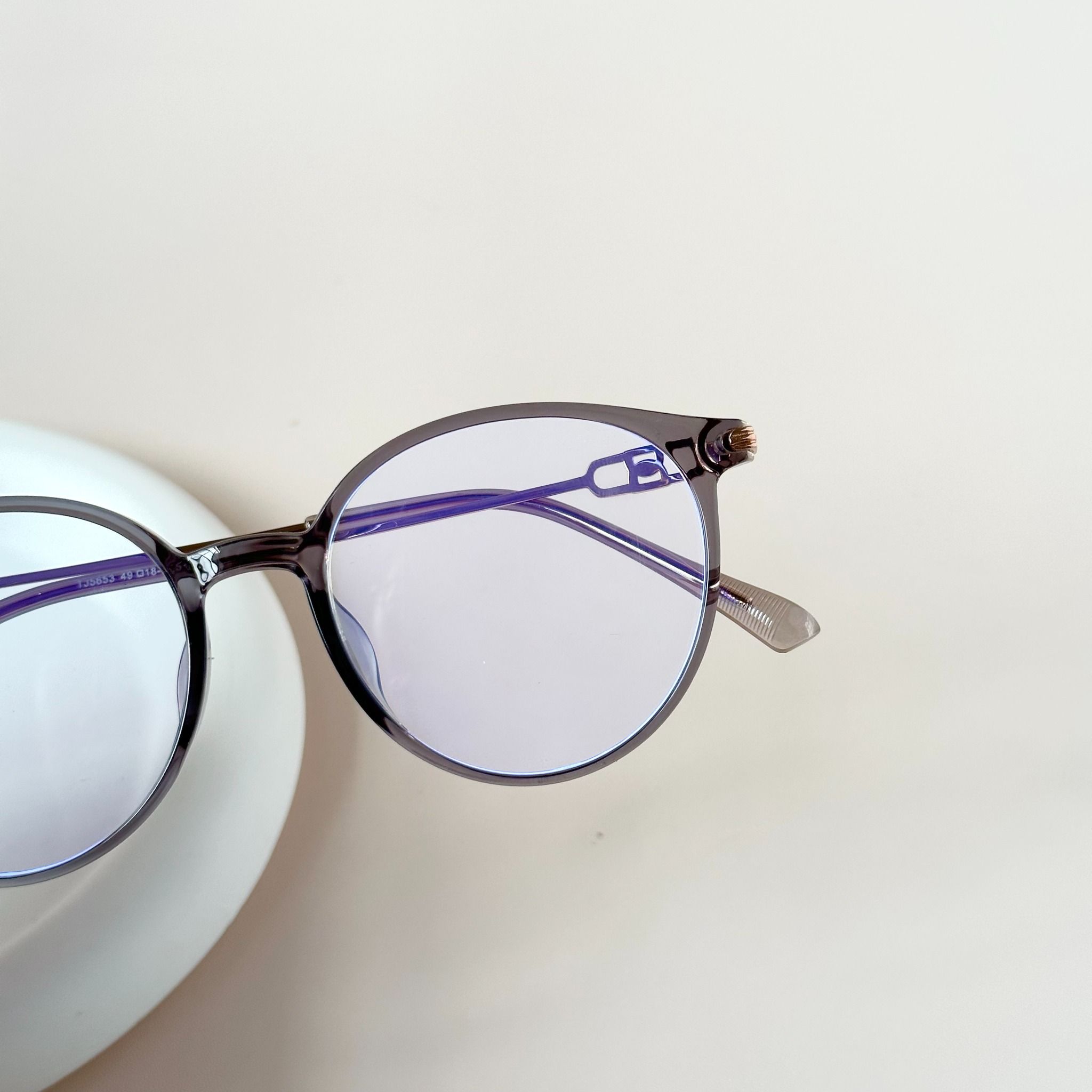 Gọng kính Nhựa dẻo Tròn Nam Nữ Unisex SGNew 5653 Hàn Quốc