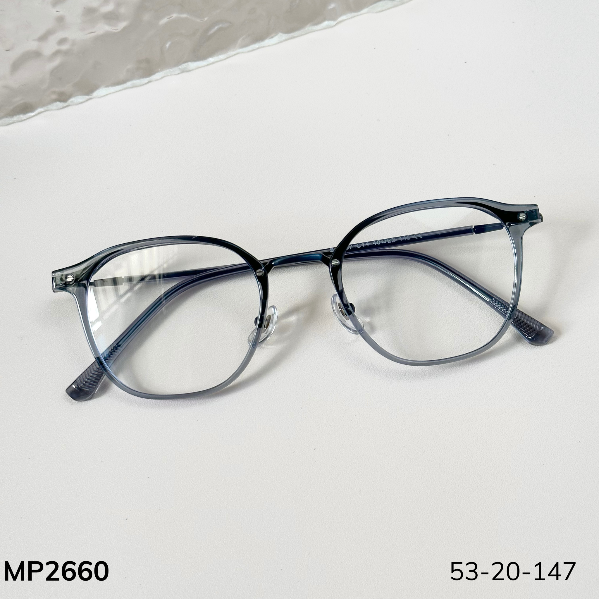 Gọng kính Kim loại x Viền nhựa dẻo Nam nữ Unisex SGNew 1957 Hàn Quốc