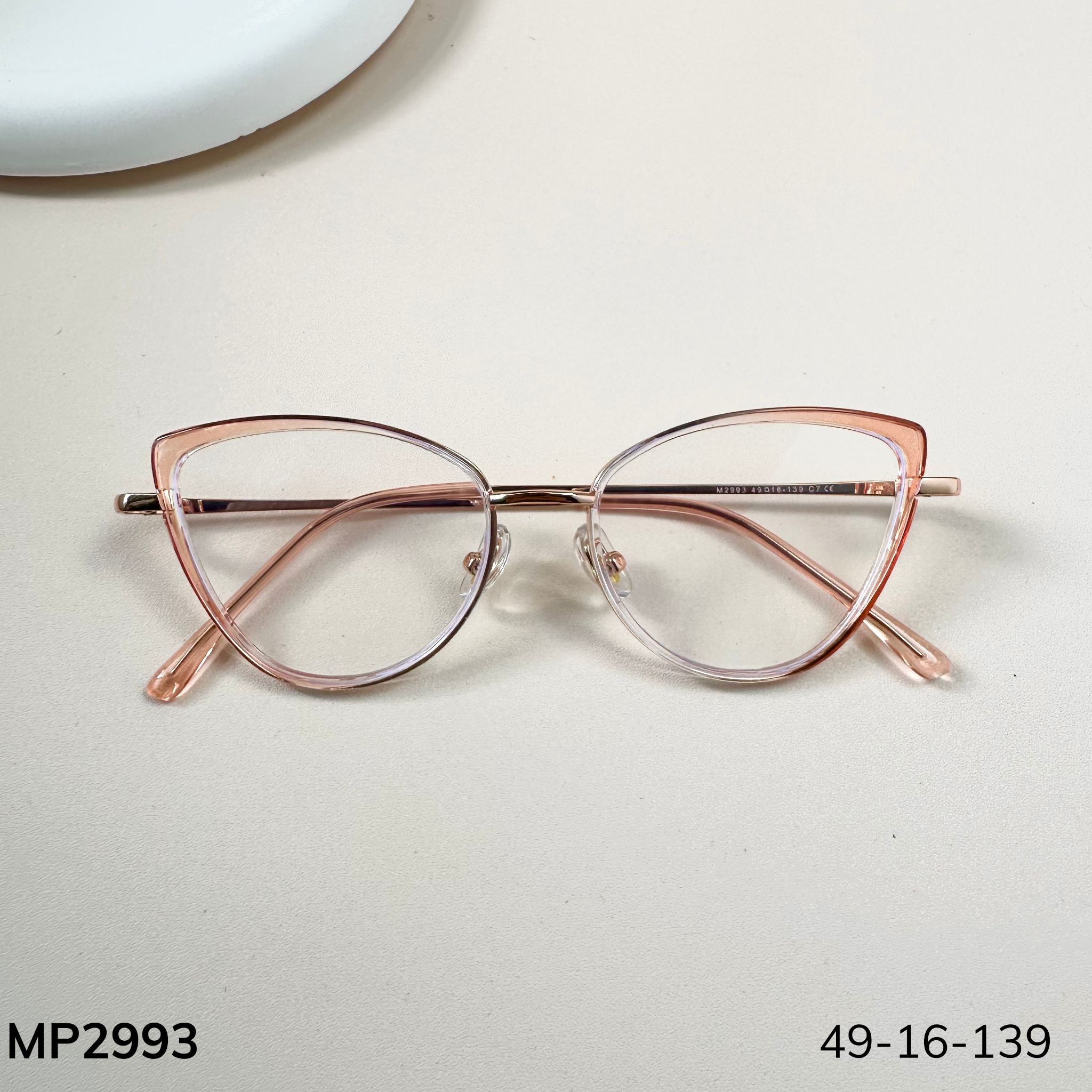 Gọng kính Kim loại x Nhựa dẻo Mèo nhỏ Nam Nữ Unisex SGNew 2993