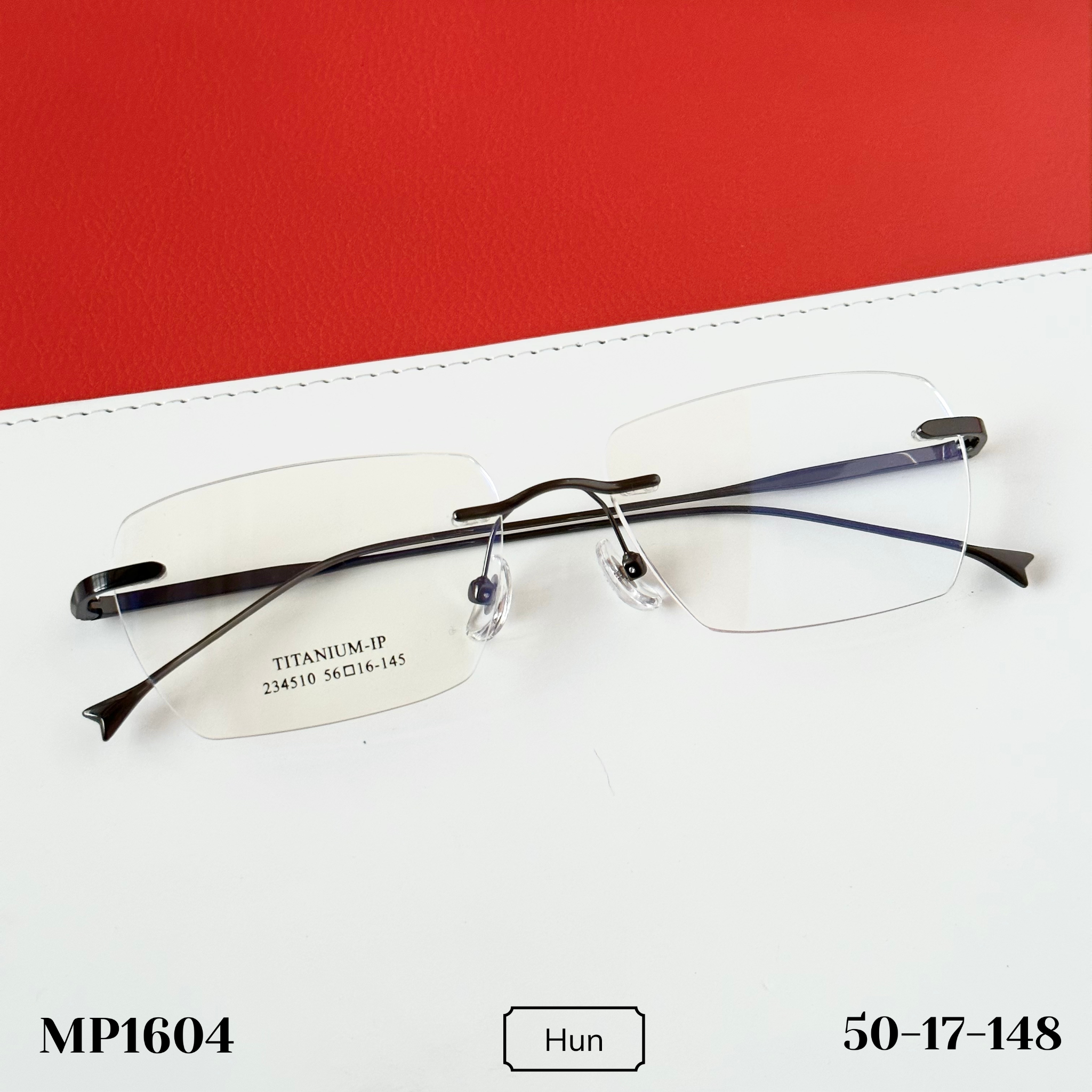 Gọng kính khoan Không viền Titanium Không rỉ Nam Nữ Unisex SGNew 4510